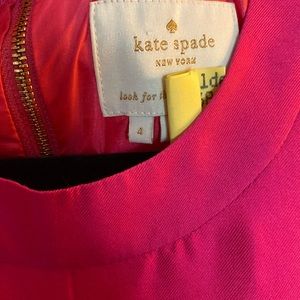 Hot pink Kate Spade dress gold zipper